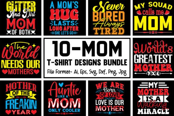 10_Mom T-Shirt Designs Bundle Review for Real Embroidery Projects
