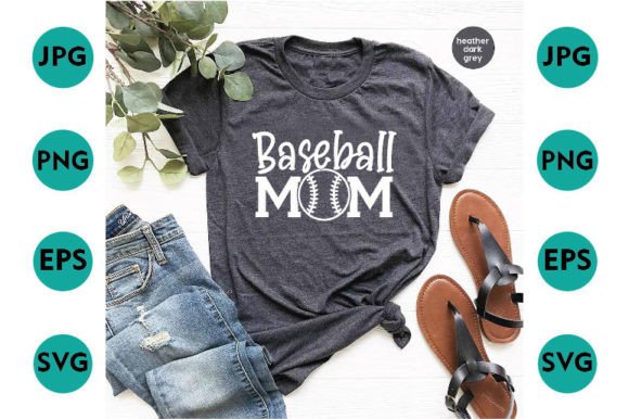 Baseball Mom Typography T-Shirt Design Review