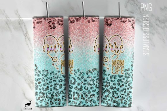 Nurse Mom Life Leopard Tumbler Wrap Png Review